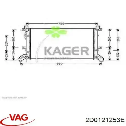 Comprar 2D0121253E VAG Radiador de auto