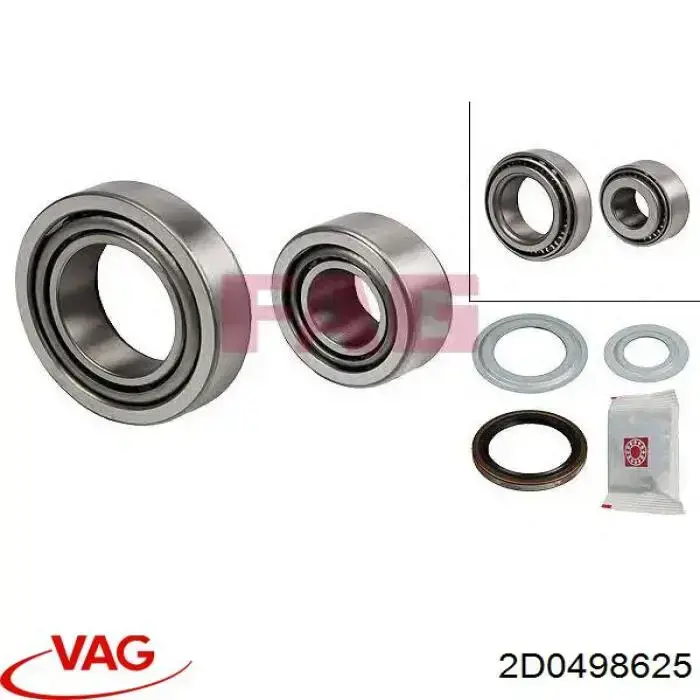 2D0498625 VAG Rodamientos de rueda delantero