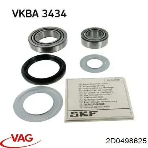 Cojinete de rueda delantero VAG 2D0498625 precio, desde 25,89 EUR