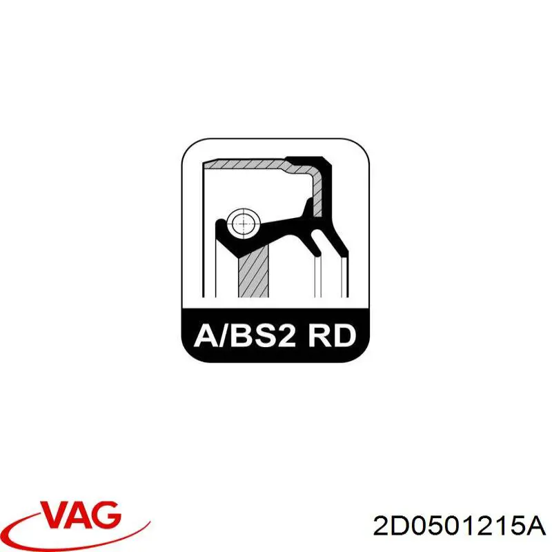 Retén del semieje trasero VAG 2D0501215A