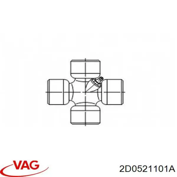 2D0521101A VAG árbol cardán trasero completo