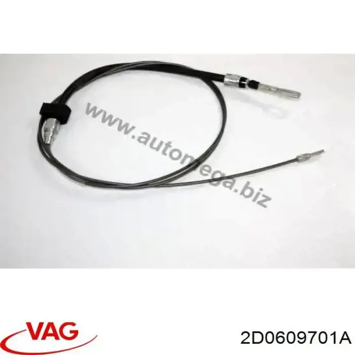 2D0609701A VAG cable de freno de mano delantero