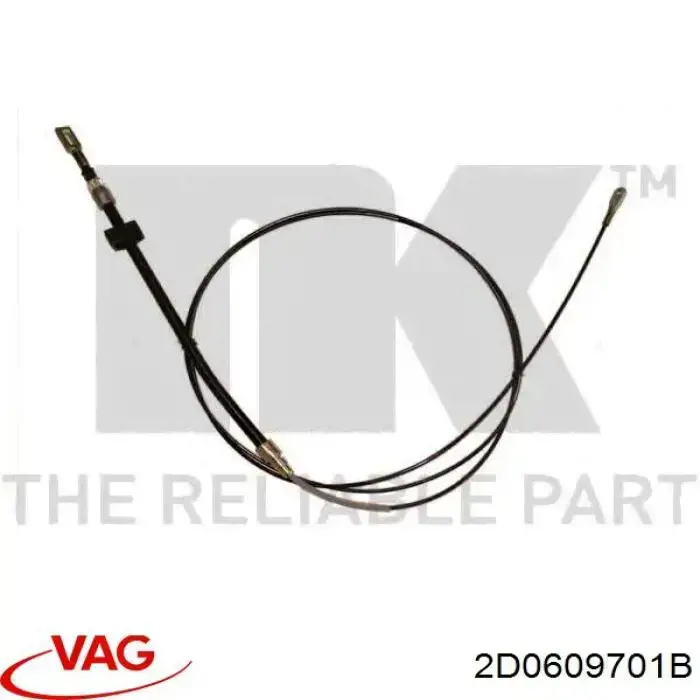 2D0609701B VAG cable de freno de mano delantero