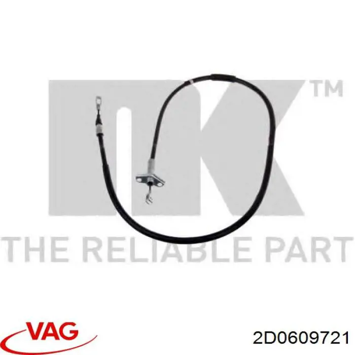 Comprar 2D0609721 VAG Cable de freno de mano trasero derecho/izquierdo