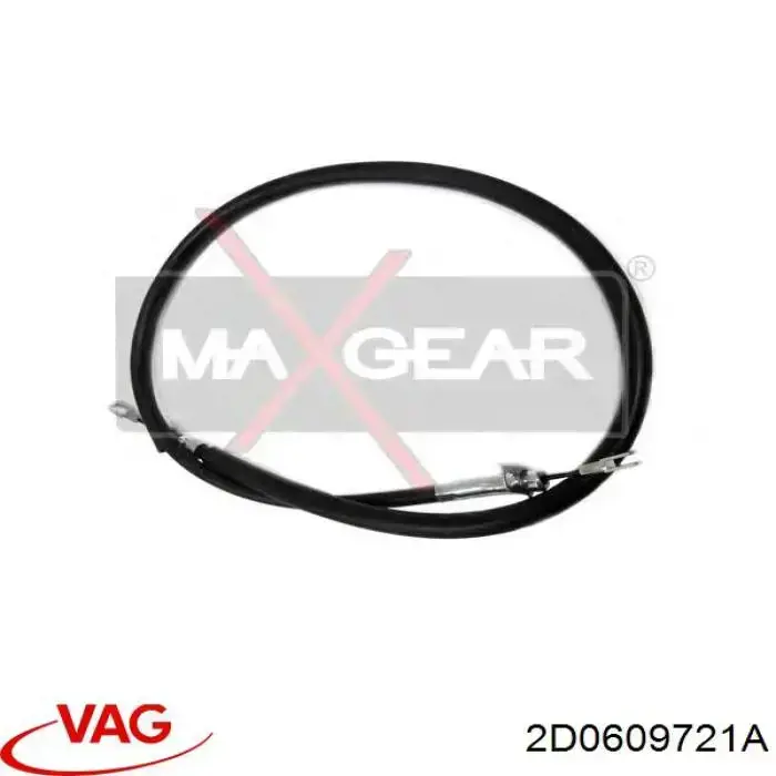 2D0609721A VAG cable de freno de mano trasero izquierdo