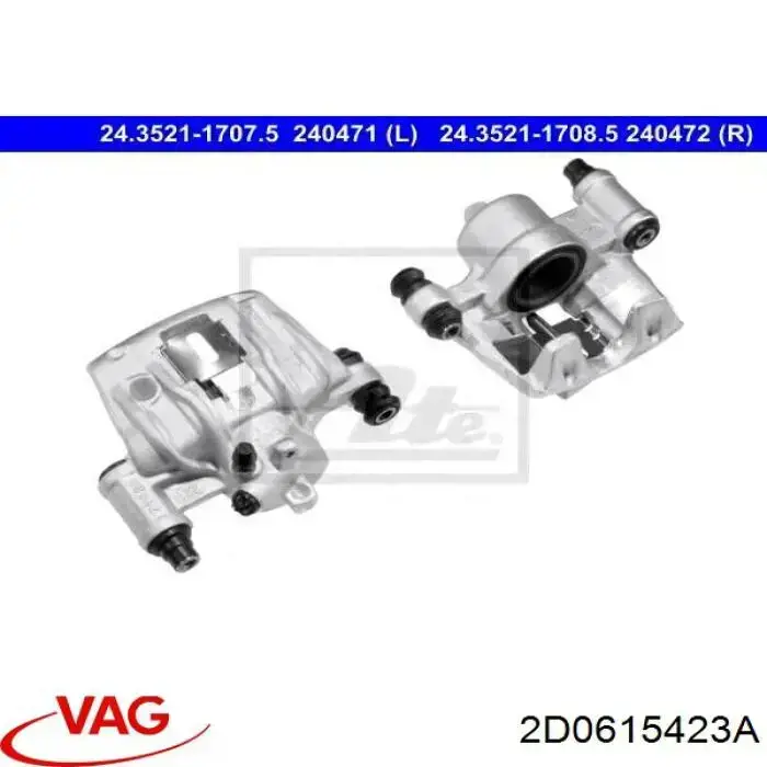 Comprar 2D0615423A VAG Pinza de freno trasera izquierda