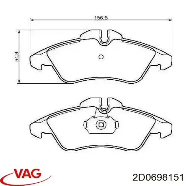 Pastillas de freno 2D0698151 VAG
