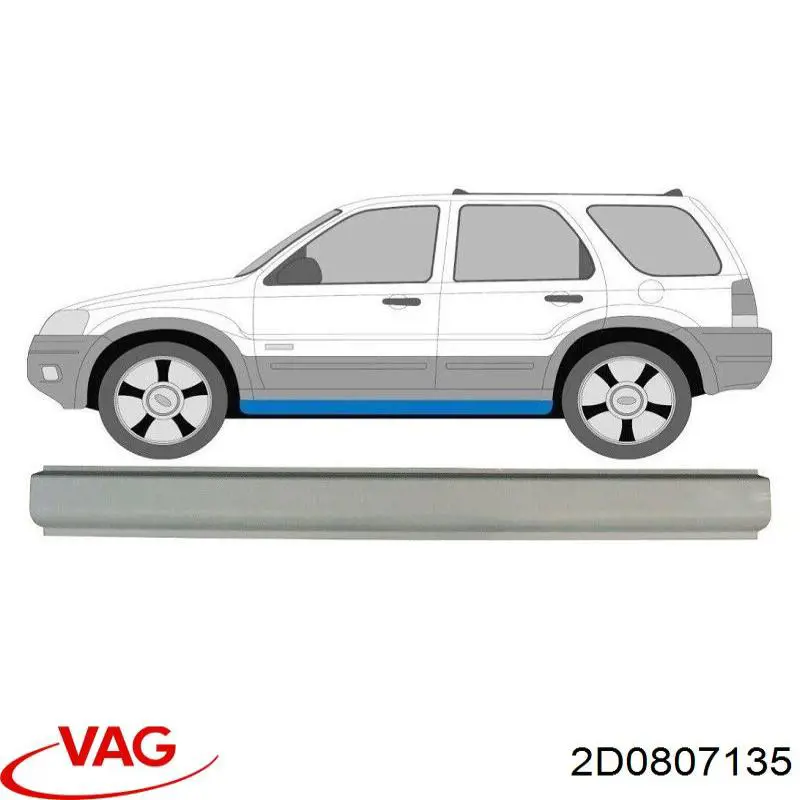 Comprar 2D0807135 VAG Guía del parachoques delantero izquierda