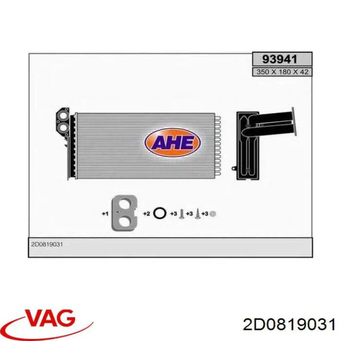 2D0819031 VAG radiador calefacción