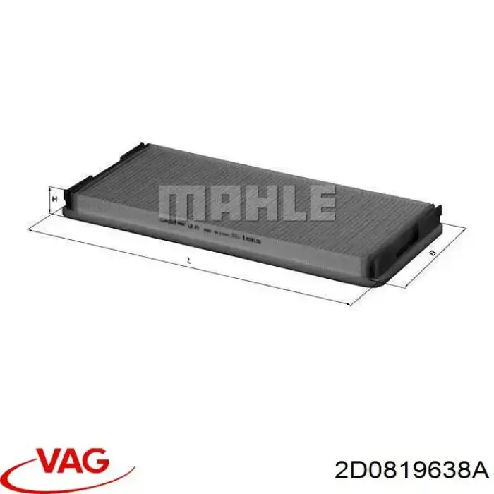 Filtro de polen VAG 2D0819638A