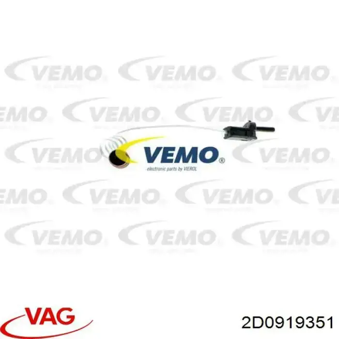 Comprar 2D0919351 VAG Sensor de desgaste de las pastillas de freno delanteras