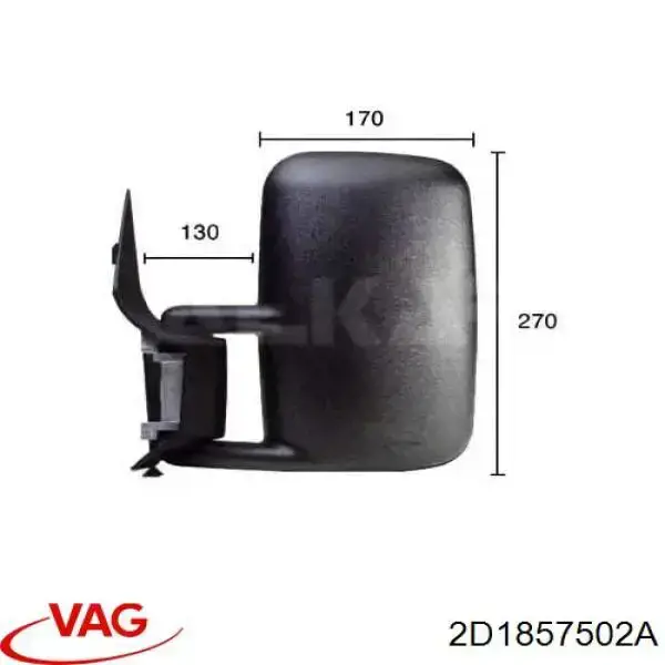 Espejo retrovisor derecho VAG 2D1857502A precio, desde 63,46 EUR