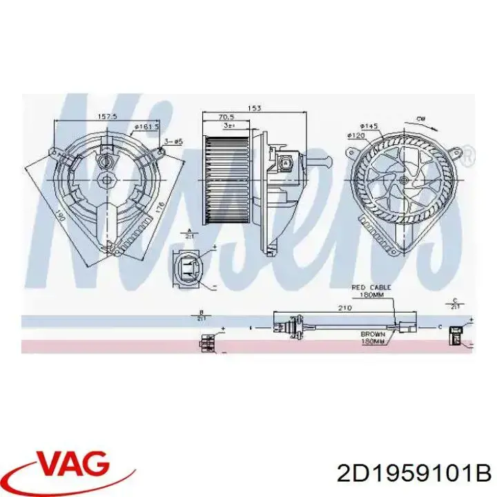 Ventilador de calefacción VAG 2D1959101B precio, desde 74,07 EUR