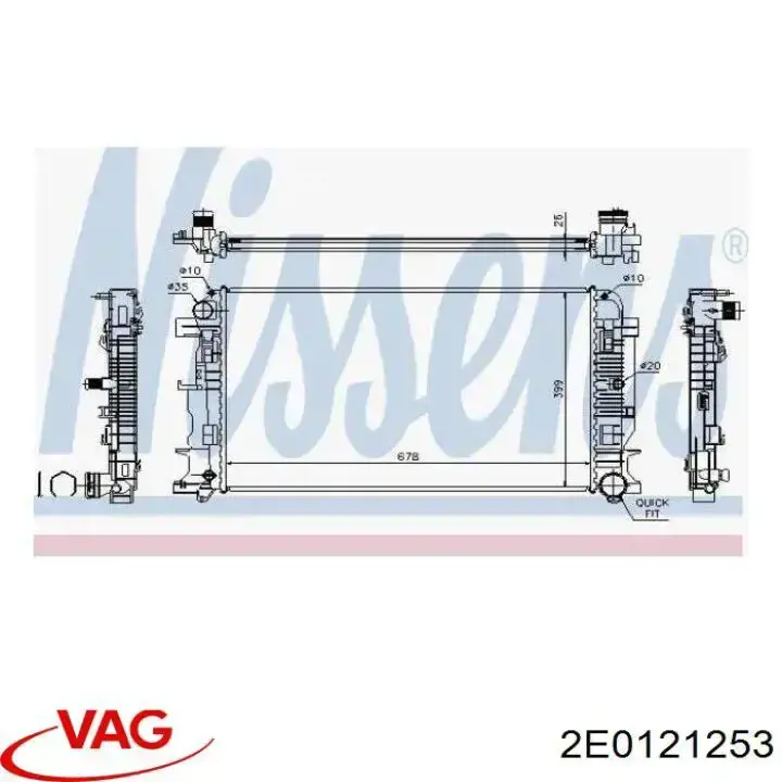 Radiador de água VAG 2E0121253