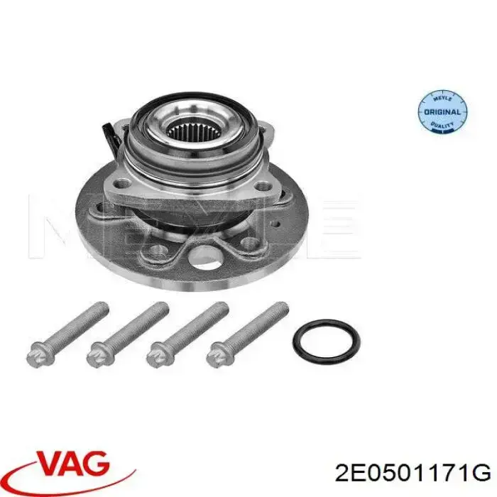 Semieje trasero izquierdo VAG 2E0501171G
