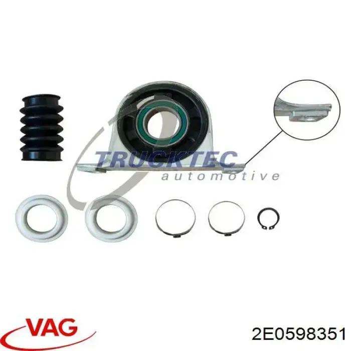 Comprar 2E0598351 VAG Rodamiento central del eje de transmisión