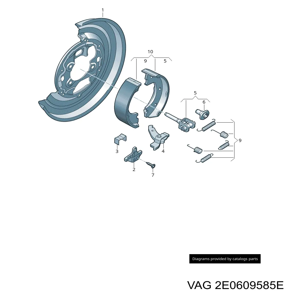 2E0609585A VAG kit de reparacion mecanismo suministros (autoalimentacion)