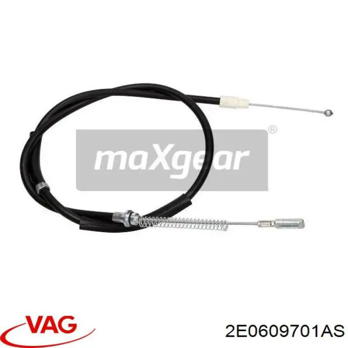 2E0609701AS VAG cable de freno de mano trasero derecho/izquierdo