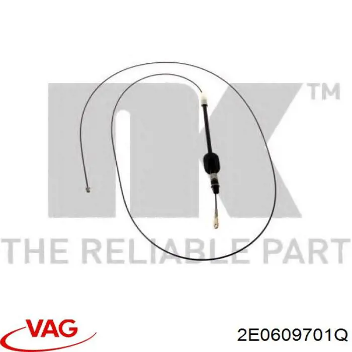 2E0609701Q VAG cable de freno de mano delantero
