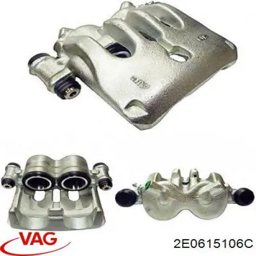 Pinza de freno delantera derecha VAG 2E0615106C precio, desde 80,02 EUR