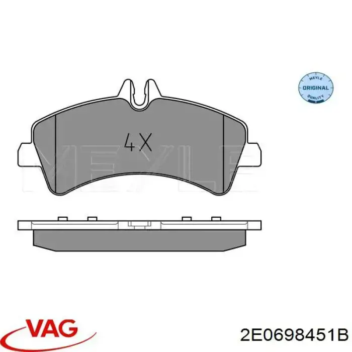 Comprar 2E0698451B VAG Pastillas de freno traseras