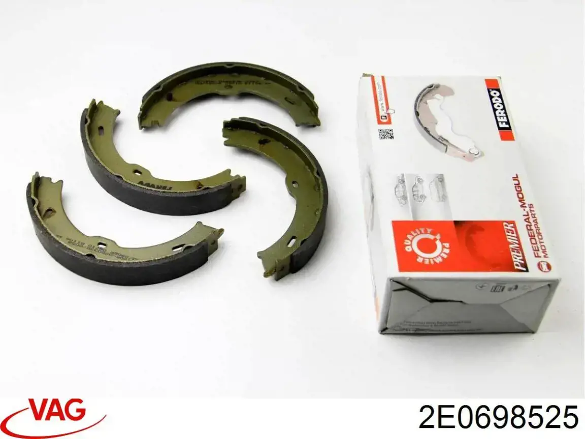 Zapatas de freno de mano 2E0698525 VAG