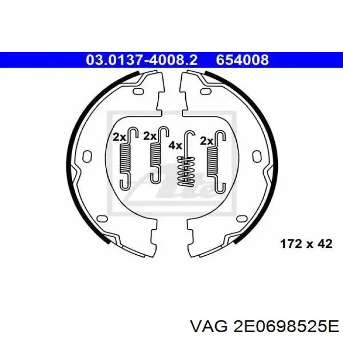 Zapatas de freno de mano VAG 2E0698525E precio, desde 31,97 EUR
