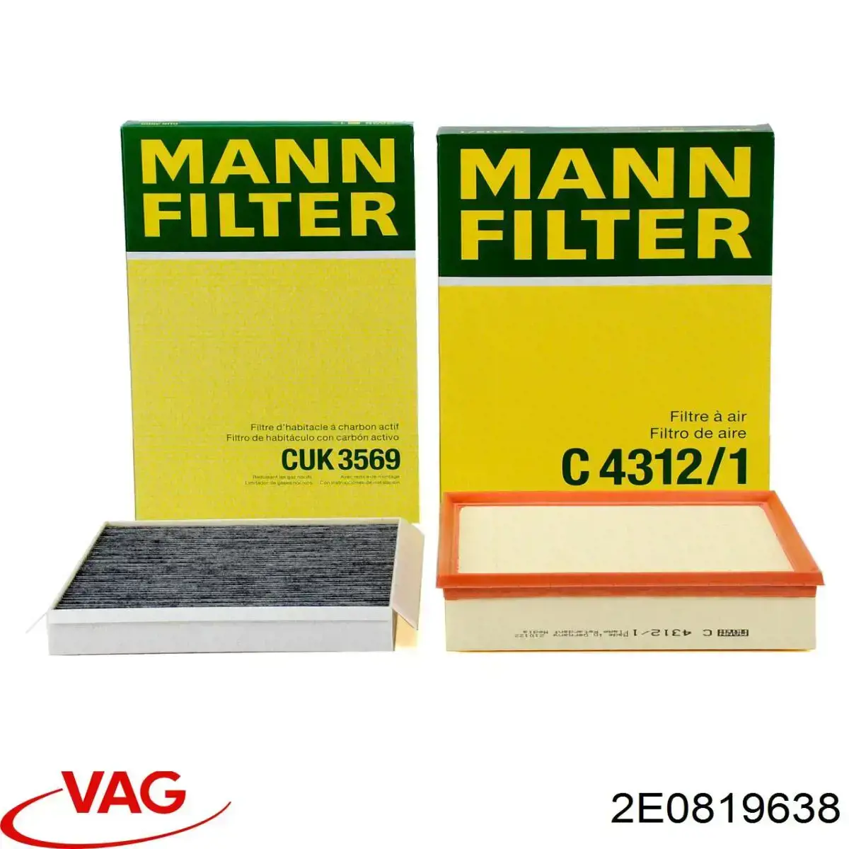 Filtro de cabina VAG 2E0819638 precio, desde 10,00 EUR