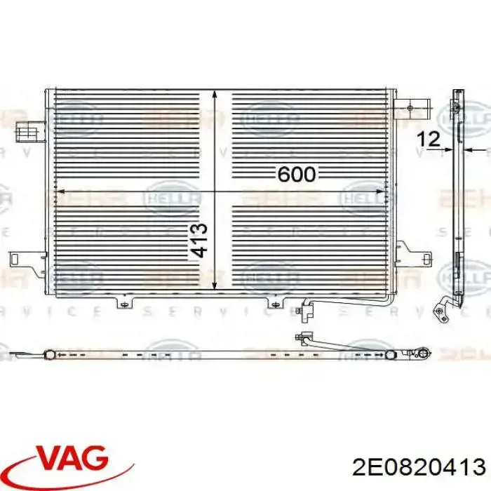 Aire acondicionado capacitor VAG 2E0820413 precio, desde 108,24 EUR