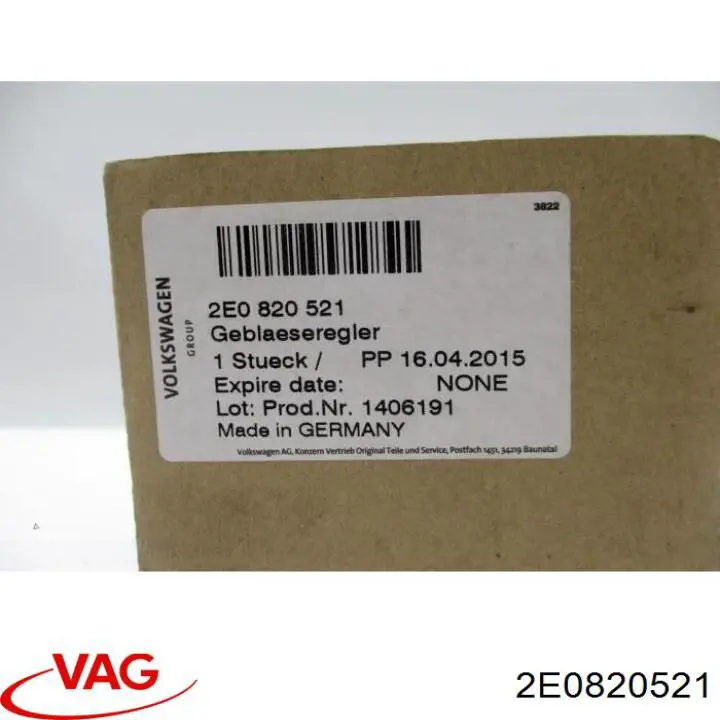 Comprar 2E0820521 VAG Resistencia de calefacción