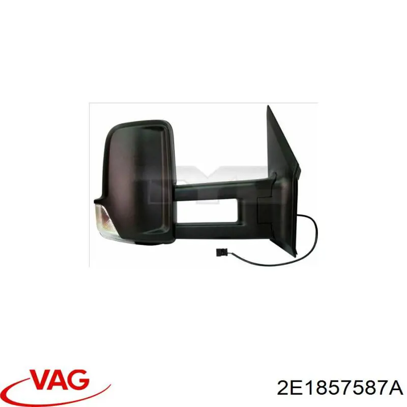Cristal de espejo retrovisor exterior izquierdo 2E1857587A VAG
