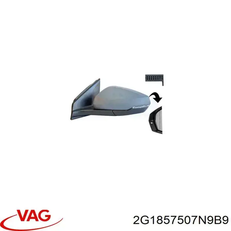 Espejo izquierdo VAG 2G1857507N9B9 precio, desde 117,76 EUR