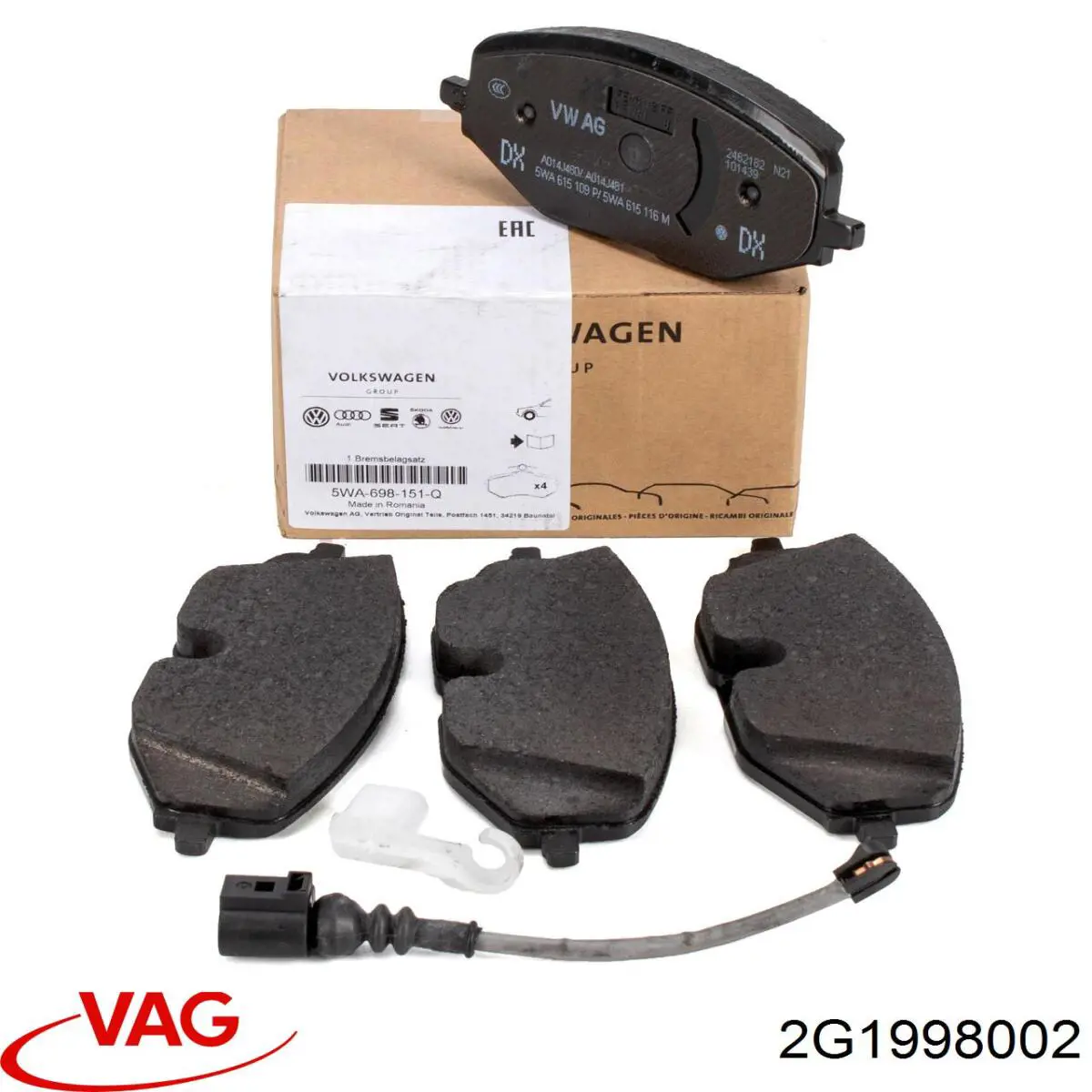 2G1998002 VAG Escobillas Limpiaparabrisas delanteras