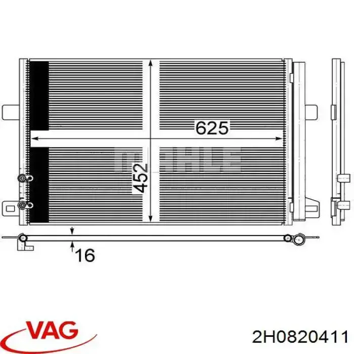 Aire acondicionado capacitor VAG 2H0820411 precio, desde 111,66 EUR