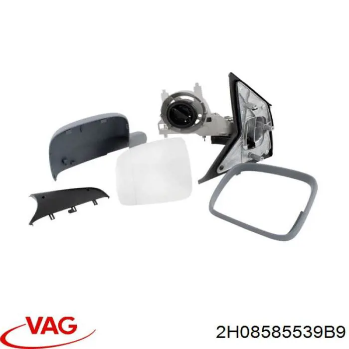 Espejo de retrovisor izquierdo 2H08585539B9 VAG