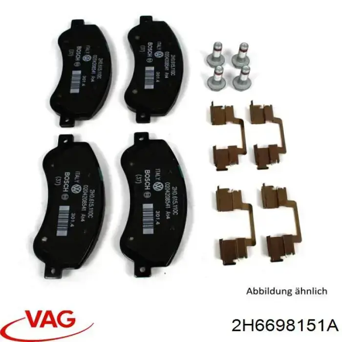Pastillas de freno delanteras VAG 2H6698151A