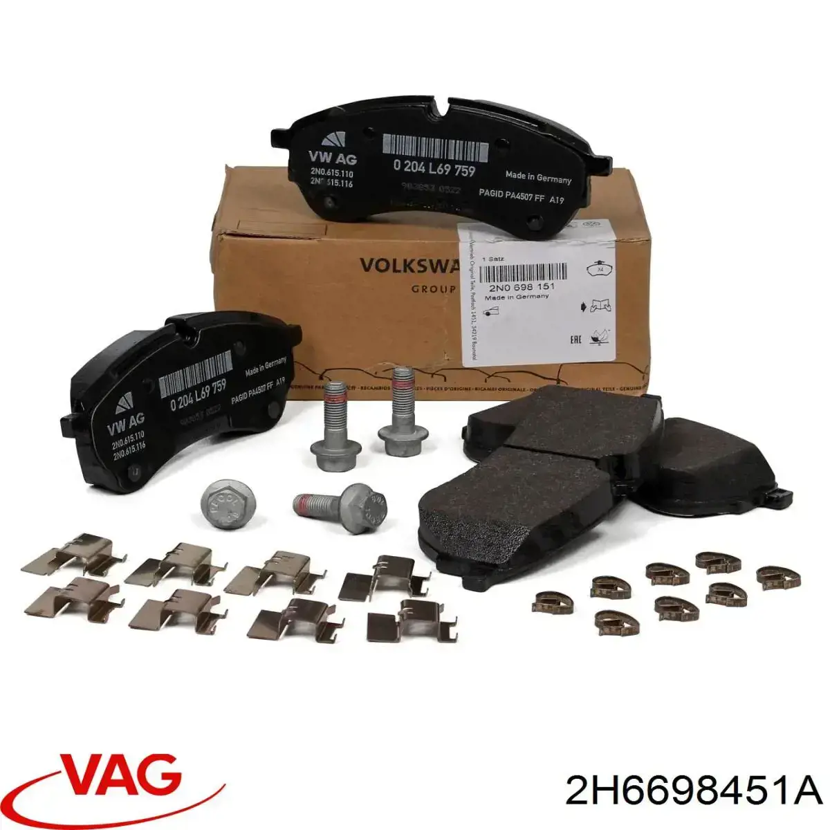 Pastillas traseras VAG 2H6698451A