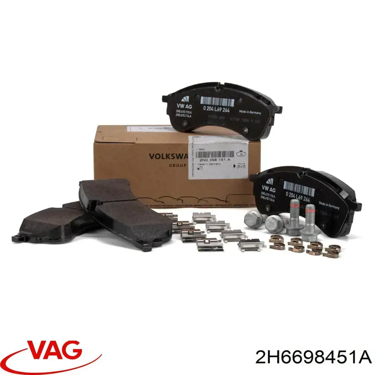 2H6698451A VAG Pastillas freno traseras