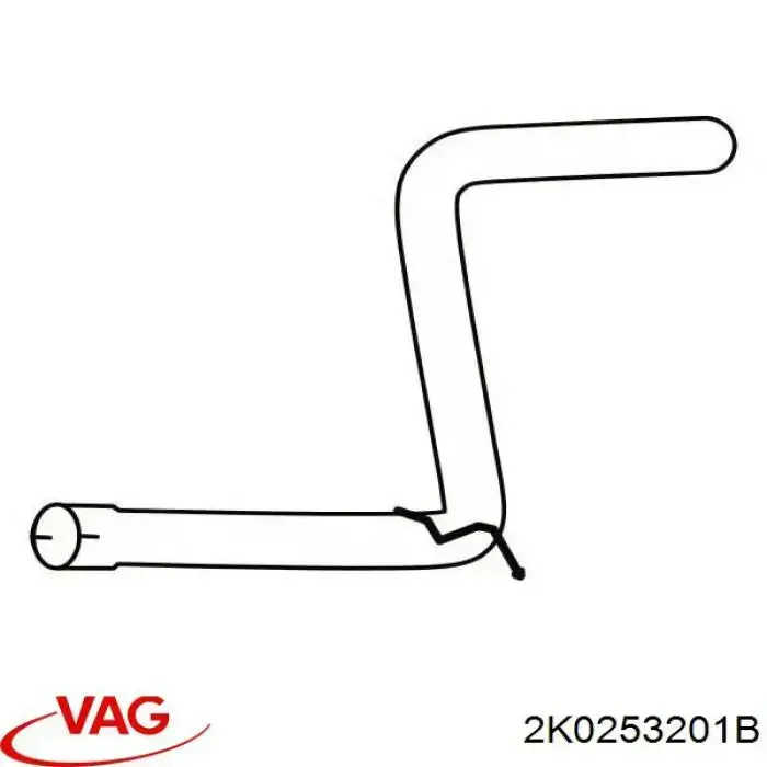 2K0253201B VAG Silenciador central
