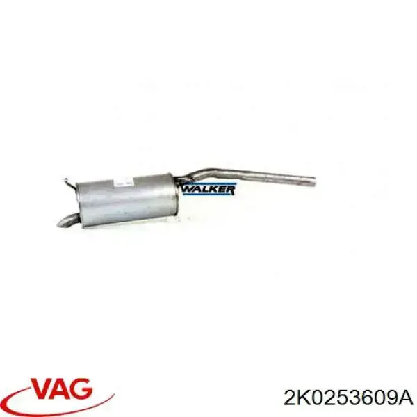 2K0253609A VAG silenciador posterior