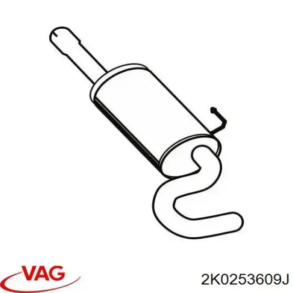 Silenciador trasero VAG 2K0253609J precio, desde 336,11 EUR