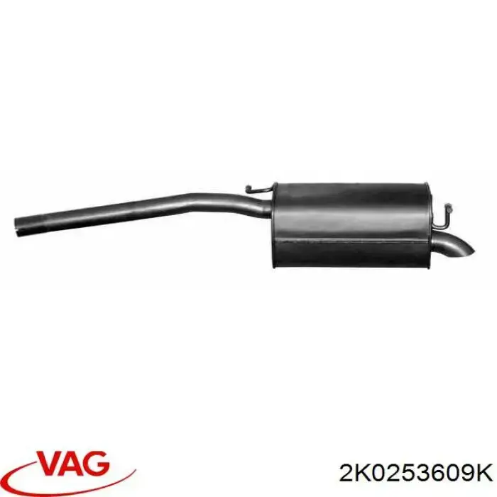 Silencioso trasero VAG 2K0253609Q