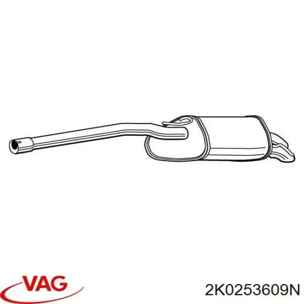 Silencioso trasero VAG JZW253609BR