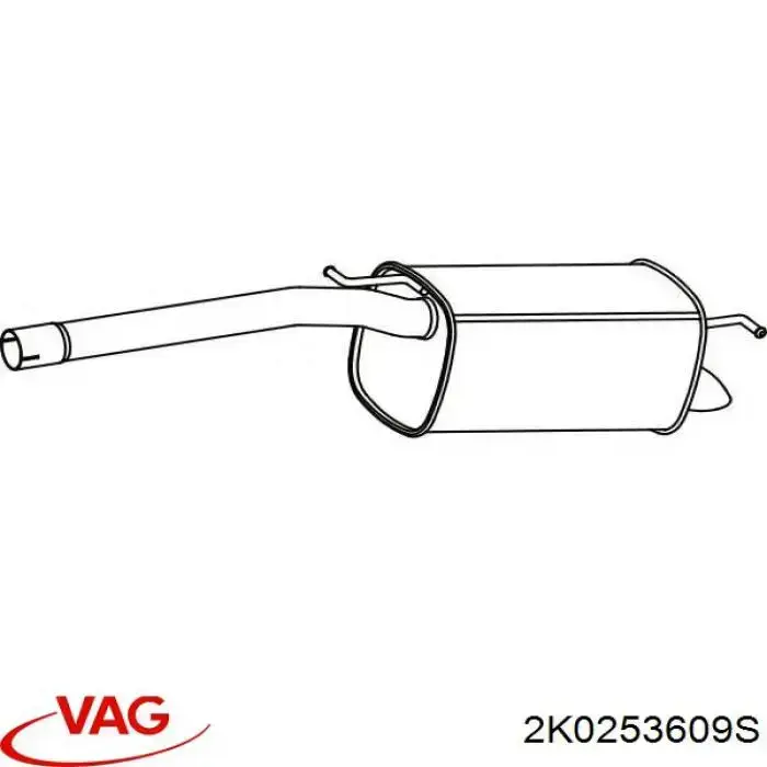 Silenciador trasero VAG 2K0253609S precio, desde 312,02 EUR