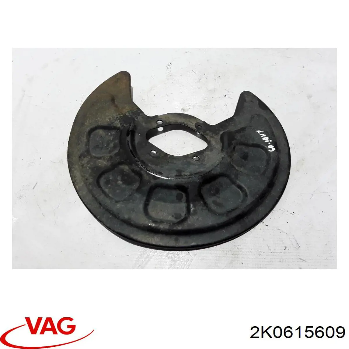 2K0615609 VAG chapa protectora contra salpicaduras, disco de freno trasero