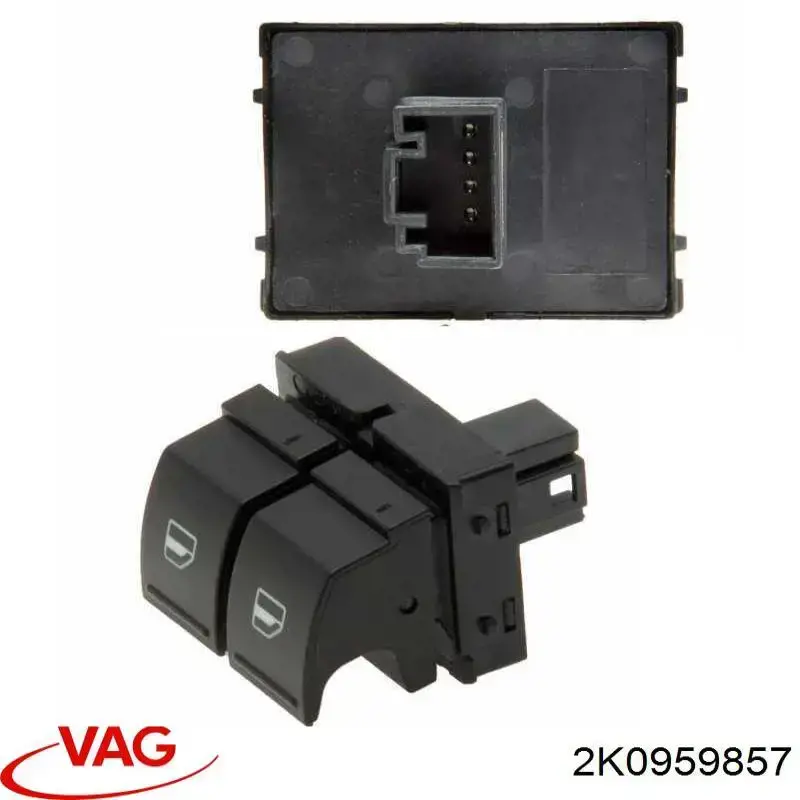 Comprar 2K0959857 VAG Interruptor de elevalunas delantera izquierda