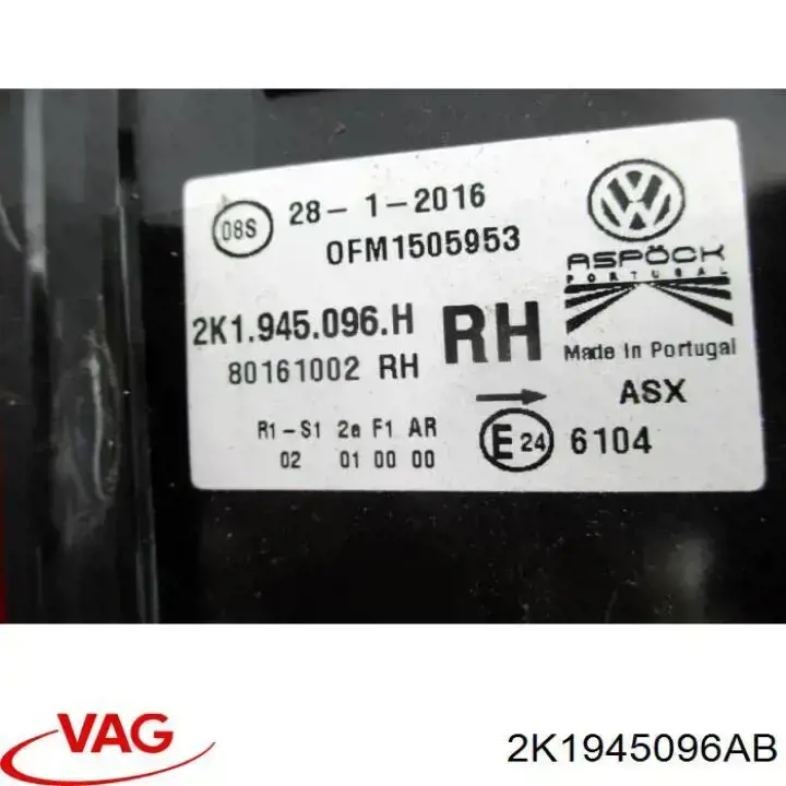 Piloto posterior derecho para Volkswagen Caddy (SAB)