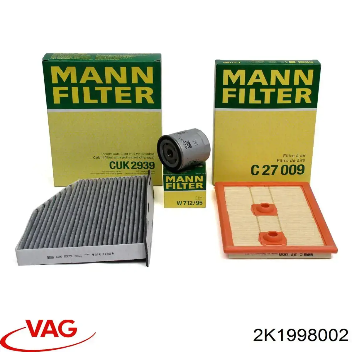 2K1998002 VAG Escobillas Limpiaparabrisas delanteras
