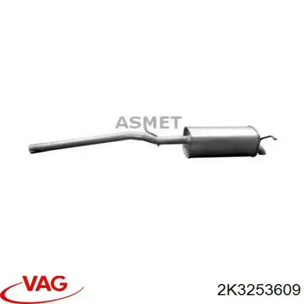 Silenciador trasero VAG 2K3253609 precio, desde 97,96 EUR