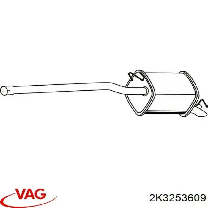 Comprar 2K3253609 VAG Silenciador trasero
